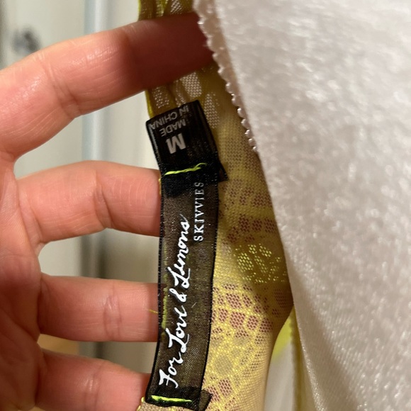 For Love and Lemons Skivvies Spring Fling Crop Top Yellow Bralette size M - Picture 8 of 8